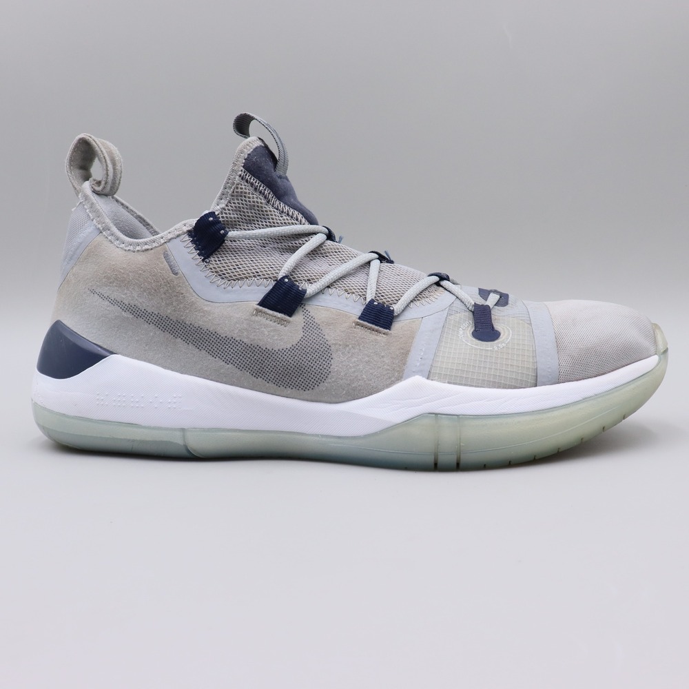 Nike Kobe AD Exodus Grey Navy Blue Basketball Shoes AQ3740-991 Mens Size 13 US